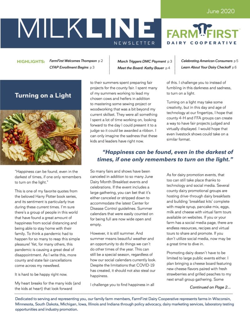 June 2020 MilkLine Newsletter